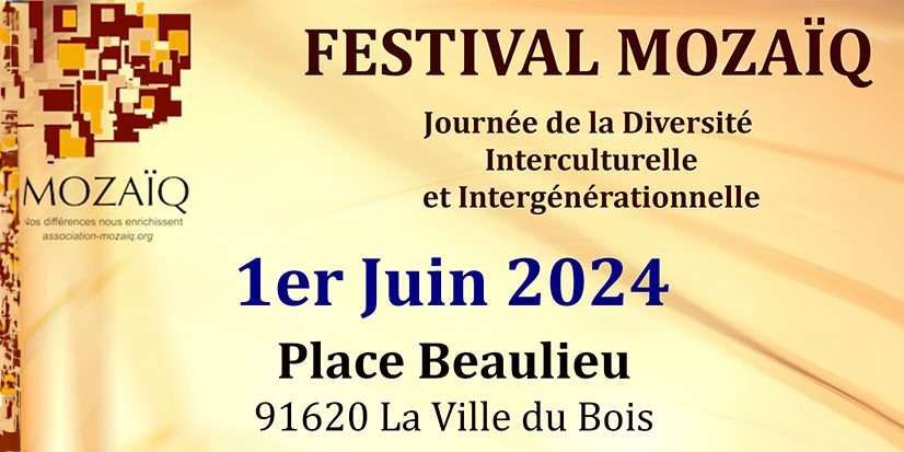 Festival interculturel et intergénérationel de l'association MOZAÏQ à la Ville du Bois