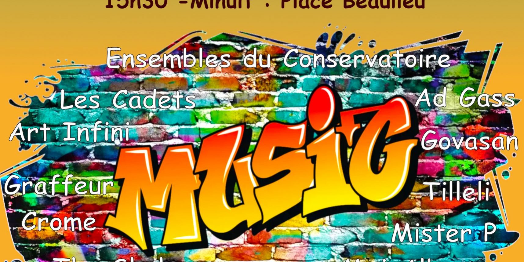 2025-06-21 Festival-Fête de la musique V25_petit Affiche fête de la musique et festival de la diversité. Mozaïq. La Ville du Bois